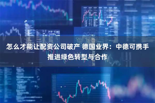 怎么才能让配资公司破产 德国业界：中德可携手推进绿色转型与合作